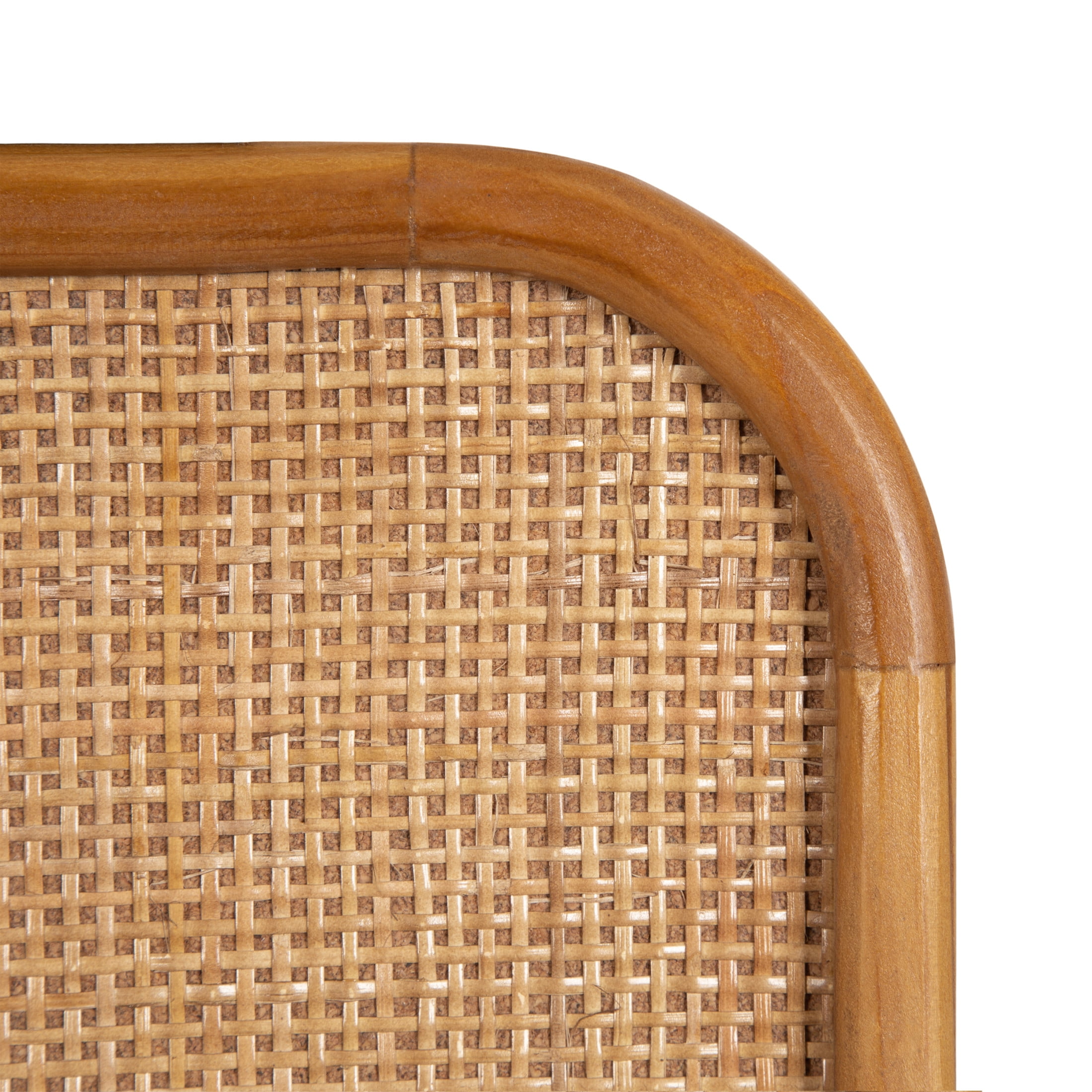 Kate and Laurel Planche Modern Rattan Wall Pinboard, 12 x 24, Natural Wood, Boho Rounded Rectangle Wall Organizer for Use as Cork Board, Vision Board, or Bulletin Board