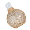 thumbnail image 3 of unbranded  Rattan Glass Vase Oblong Centerpiece Table Decorations for Flowers Office, 3 of 8