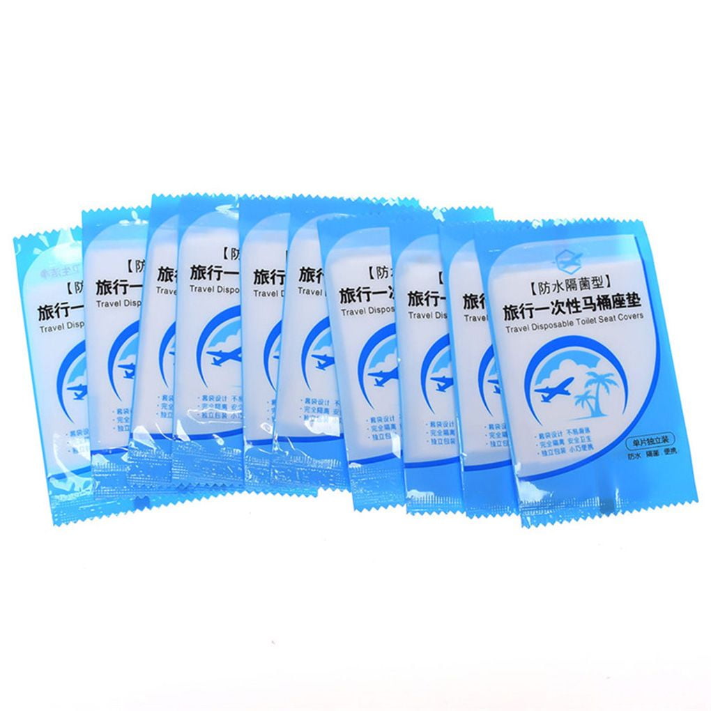 50Pcs Disposable Toilet Seat Plastic Clear Household Merchandises Bathroom Cover