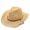 Beige, variant on Unisex Wide Brim Cowboy Straw Hat, Breathable Hollow Hand Knitted Summer Sun Hat with Chin Strap, Lightweight Beach Vacation Camping Outdoor Sun Protection Cap for Women Men Beige