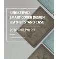 thumbnail image 2 of Ringke Smart Cover Design Leather Stand Case Compatible for iPad Pro 2016 (9.7") Lightweight Tablet Stand with Smart Cover Feature - Blue, 2 of 6