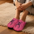 thumbnail image 3 of Chririnla Spider Cobweb Women's Cozy House Shoes Soft Plush Fuzzy Comfy Non Slip Indoor Outdoor Slippers Warm Memory Foam Sole Lightweight Anti Skid, 3 of 7
