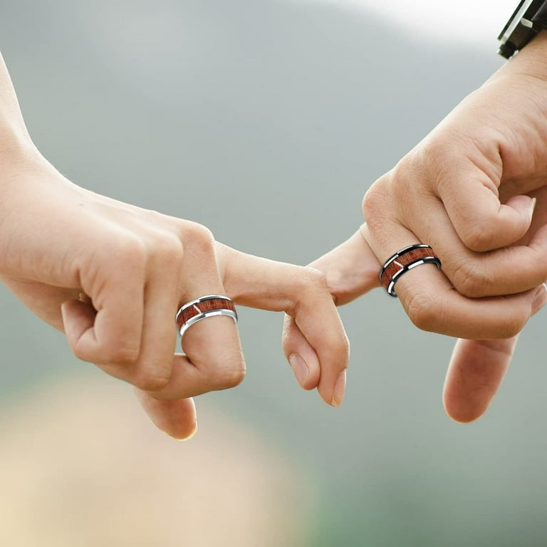Stainless steel bridal rings deals