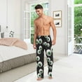 thumbnail image 3 of FREEAMG Men's Pajama Pants with Pockets Sleepwear Lounge Pants Stretch Casual Halloween Cartoon Eyes, 3 of 7