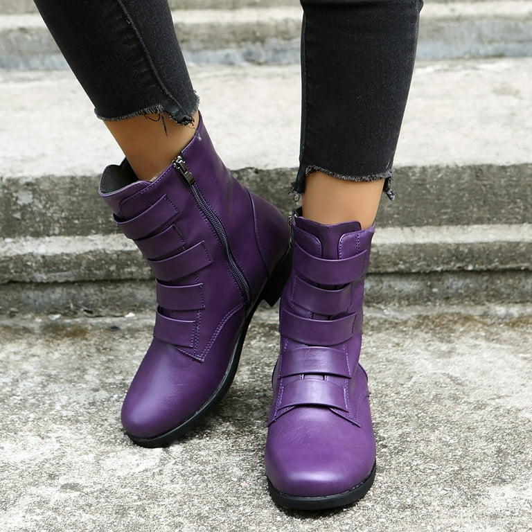 Purple short shop boots