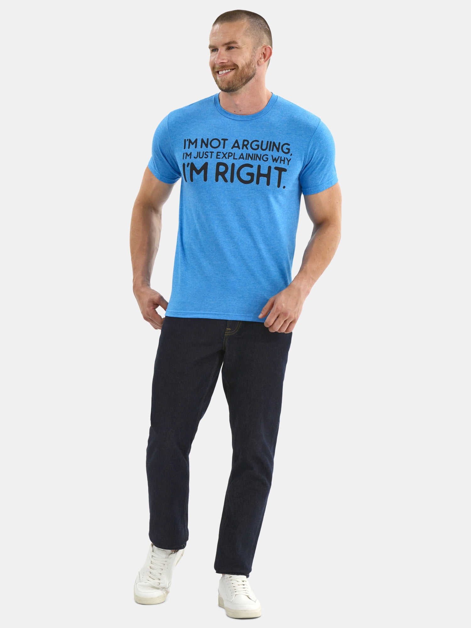 I'm Not Arguing Men's and Big Men's Graphic Tee with Short Sleeves, Sizes S-3XL