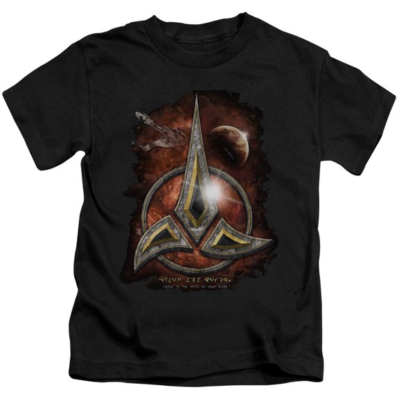 Star Trek Klingon Crest Youth 18/1 T-Shirt Black