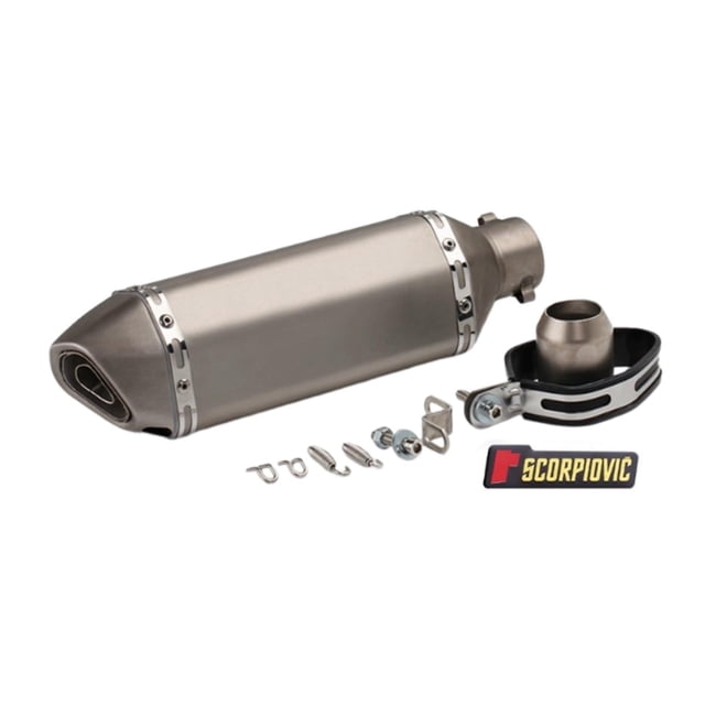 Silenciador de escape para motocicleta, silenciador deslizante para motocicleta, accesorios para motos de cross. Gris