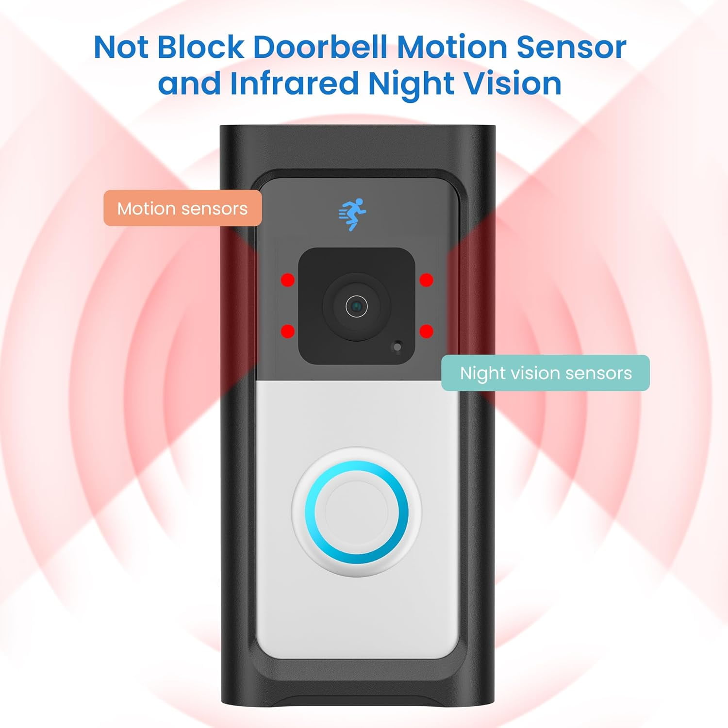 NOBRAND Adhesive Video Doorbell Mount, Black