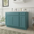 thumbnail image 2 of 51 in. W x 21 in. D x 32.5 in. H Bath Vanity Cabinet without Top in Sea Green, 2 of 5