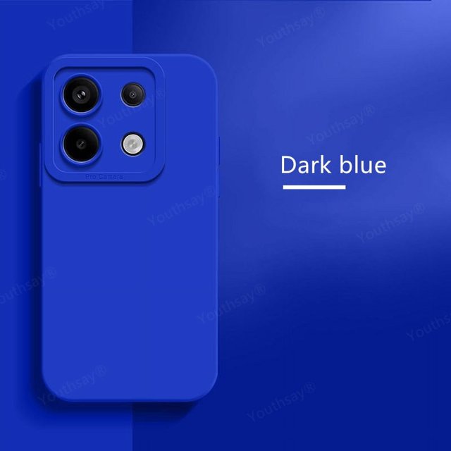 For Poco X6 5G Case Xiaomi Poco X6 Pro Cover Fundas Coque Camera Protector Original Liquid Silicone Soft Back Case Poco X6 Dark blue Poco X6