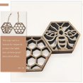 thumbnail image 5 of Honeybee Wooden Coasters for Mug Protection 10Pcs Creative Table Mats, 5 of 5