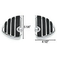 thumbnail image 3 of Krator Chrome Motorcycle Wing Foot Pegs Footrests L+R Compatible with Kawasaki Vulcan 800 Classic 1996-2005 Rear, 3 of 3