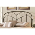 thumbnail image 2 of Pomona Metal Headboard Panel with Curved Grills and Detailed Posts, Hazelnut Finish, Twin, 2 of 6