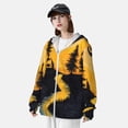 thumbnail image 4 of Picia Sunset River Pine Trees Women's Men's UPF 50+ Sun Protection Hoodie Shirt Long Sleeve SPF Fishing Outdoor UV Hiking Lightweight Shirts-Medium, 4 of 9