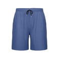 thumbnail image 5 of Zpzdpjkx Men's Plus Size Denim-Look Elastic Waist 5" Inseam Loose Straight Fit Casual Shorts with Pockets, 5 of 7