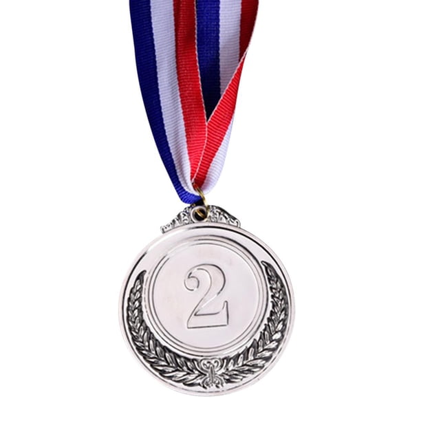 10 Uds. Medalla de premio para niños, insignia de recompensa, premio de juego al aire libre (plata 2) Tmvgtek Otros artículos deportivos