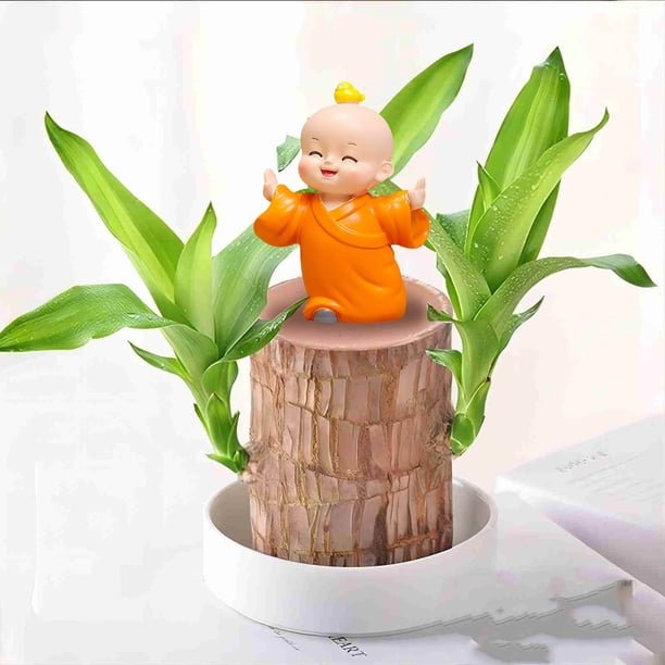Figura De Monje Zen, Decoración De Bonsái De Resina, Adorno Para Meditación En El Hogar, Decoración Espiritual De Escritorio, Accesorio Para El Salpicadero Del Coche