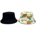 thumbnail image 5 of Bonnet de Pêcheur à Motif Banane à Imprimé Fruits Bonnet Empaquetable Réversible d'Été, 5 of 5