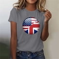 thumbnail image 1 of Fiudx Camisas de Mujer Blusa de Mujer Lisa Casual Manga Corta Moda Cuello Redondo Tops Regulares, 1 of 4