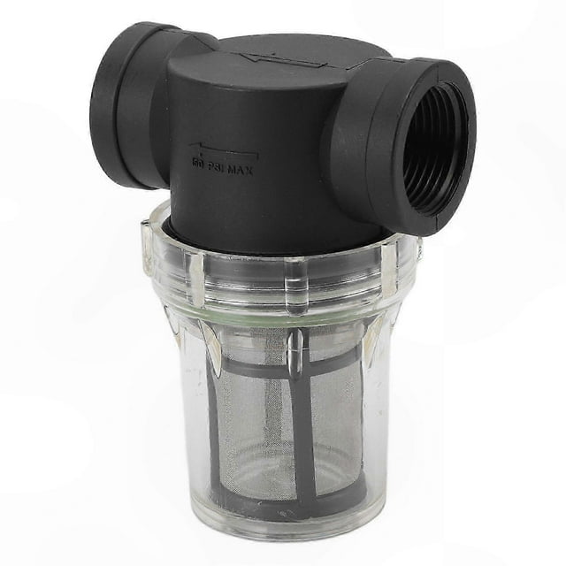 Plastic Sediment Filter for Garden Watering and High Pressure Washer - 100 Mesh Prefilter G1 Adapter