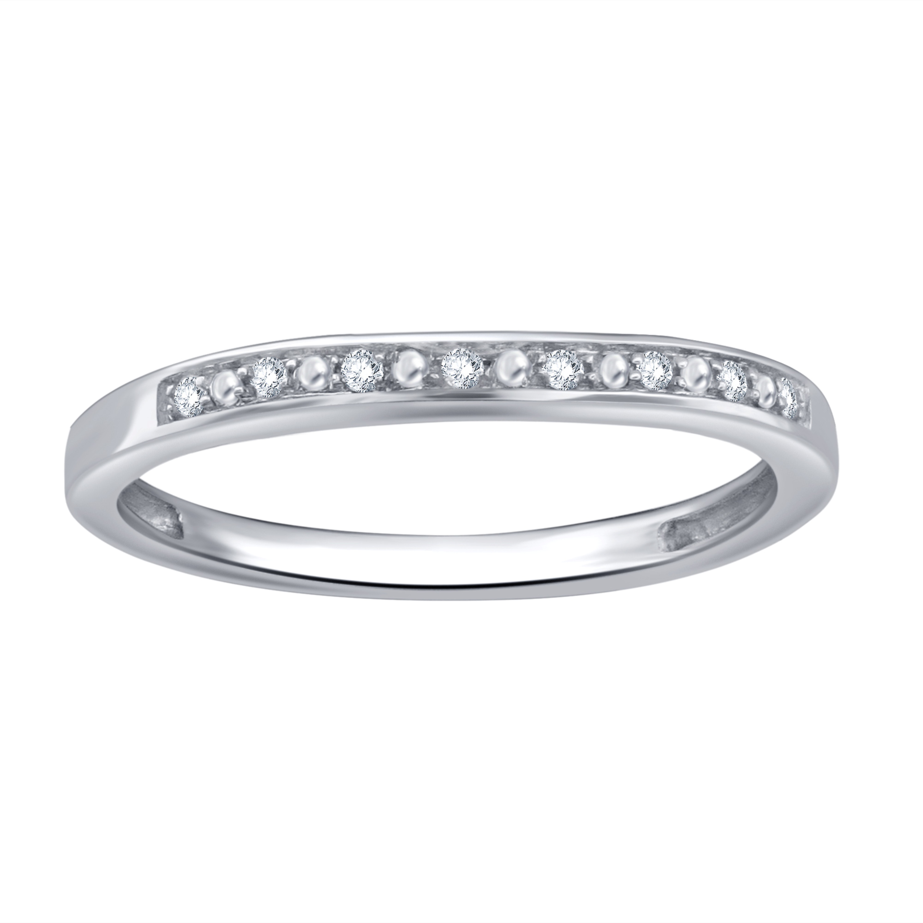 Brilliance 1/5 Ct Round White Diamond Miracle Plate Composite Bridal Set in Sterling Silver (I-J, I2-I3)