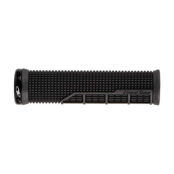Lizard Skins Unisex's Single-Sided Lock-On Machine Handlebar Grips, Jet Black, Pair