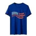 thumbnail image 6 of KALE 4th of July Short Sleeve Shirts for Women American Flag Patriotic 2D Independence Day Print Casual Sports T Shirt Y2K Clothes Blue XXXL, 6 of 7