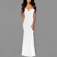 thumbnail image 2 of Women's Off Shoulder Mermaid Maxi Dress Elegant Sweetheart Neck Evening Gown for Party Graduation, 2 of 8