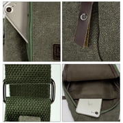Gustave Canvas Sling Bag for Men & Women Anti-Theft Chest Shoulder Bag Vintage Casual Crossbody Backpack Messenger Bag for Travel Hiking Khaki