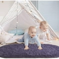 thumbnail image 6 of Arogan Ultra Soft Fluffy Bedroom Rugs For Kids,2.6'x5.3',Grey Purple, 6 of 7