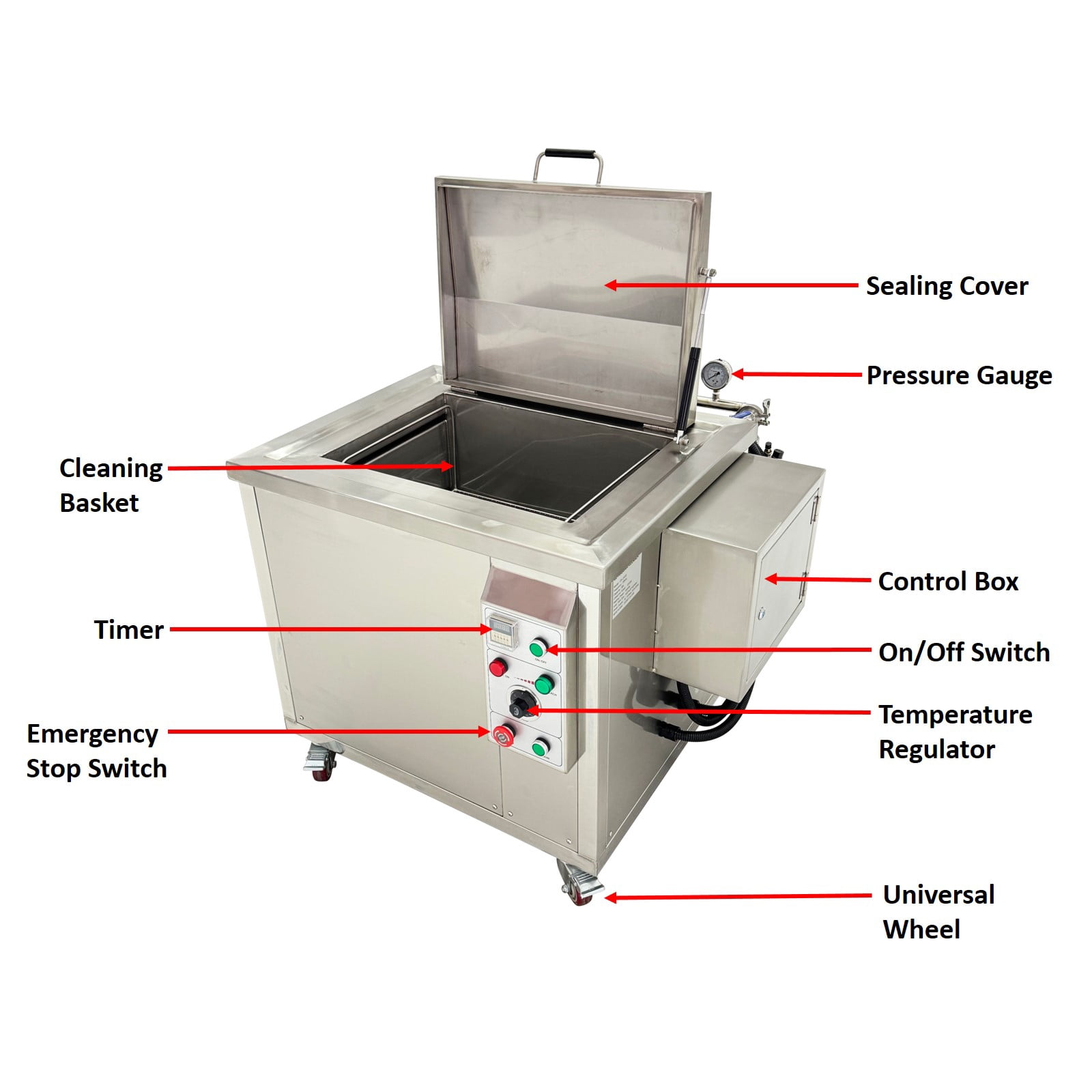 220V 1-Phase Engine Cylinder Industrial Ultrasonic Cleaner Automotive DPF Cleaning Machine