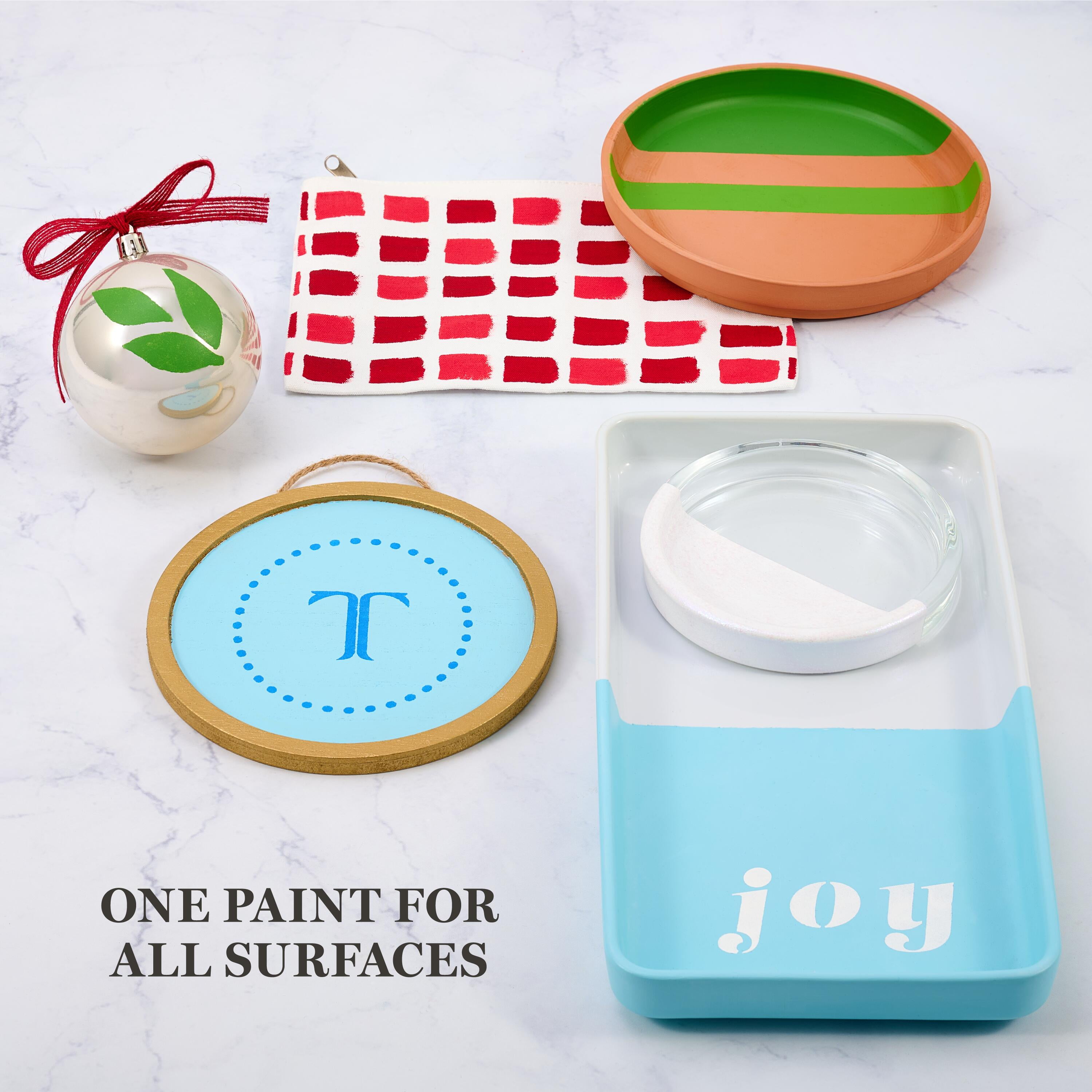 Martha Stewart Multi-Surface Acrylic Craft Paint, Satin Finish, Holiday Classics, Set of 12, 2 fl oz
