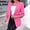 Pink, variant on Womens Blazer 2024 Fall Bussiness Casual Long Sleeve Button Open Front Suit Jackets Work Clothes Khaki XXL