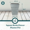 thumbnail image 7 of The HC Companies Avino 13 Inch Square Resin Planter Pot, Oxidized Black, 7 of 7