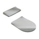 thumbnail image 3 of Juego de fundas para tapa de inodoro, funda protectora de terciopelo para tapa de tanque de inodoro, funda portátil Gris, 3 of 9