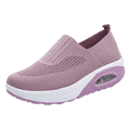 thumbnail image 3 of Domzle Women Orthopedic Sneakers Walking Shoes,Mesh Breathable Arch Support Slip-on Light Air Cushion Orthopedic Sneakers Shoes Pink, 3 of 8