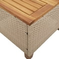 thumbnail image 5 of vidaXL 3 Piece Bistro Set with Cushions Beige Poly Rattan Acacia Wood, 5 of 5
