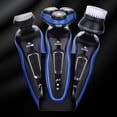 thumbnail image 6 of Soumake 1 Set Electric Shaver Sharp Floating 3 Heads Blade Waterproof Multifunctional 3-in-1 Beard Clipper Nose Hair Removal Trimmer Men Supply, 6 of 8