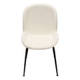 thumbnail image 5 of Diamond Sofa SESSIONDCIV2PK 19 x 21 x 34 in. Session Dining Chair in Ivory Boucle with Black Powder Cosat Metal Leg - Pack of 2, 5 of 5