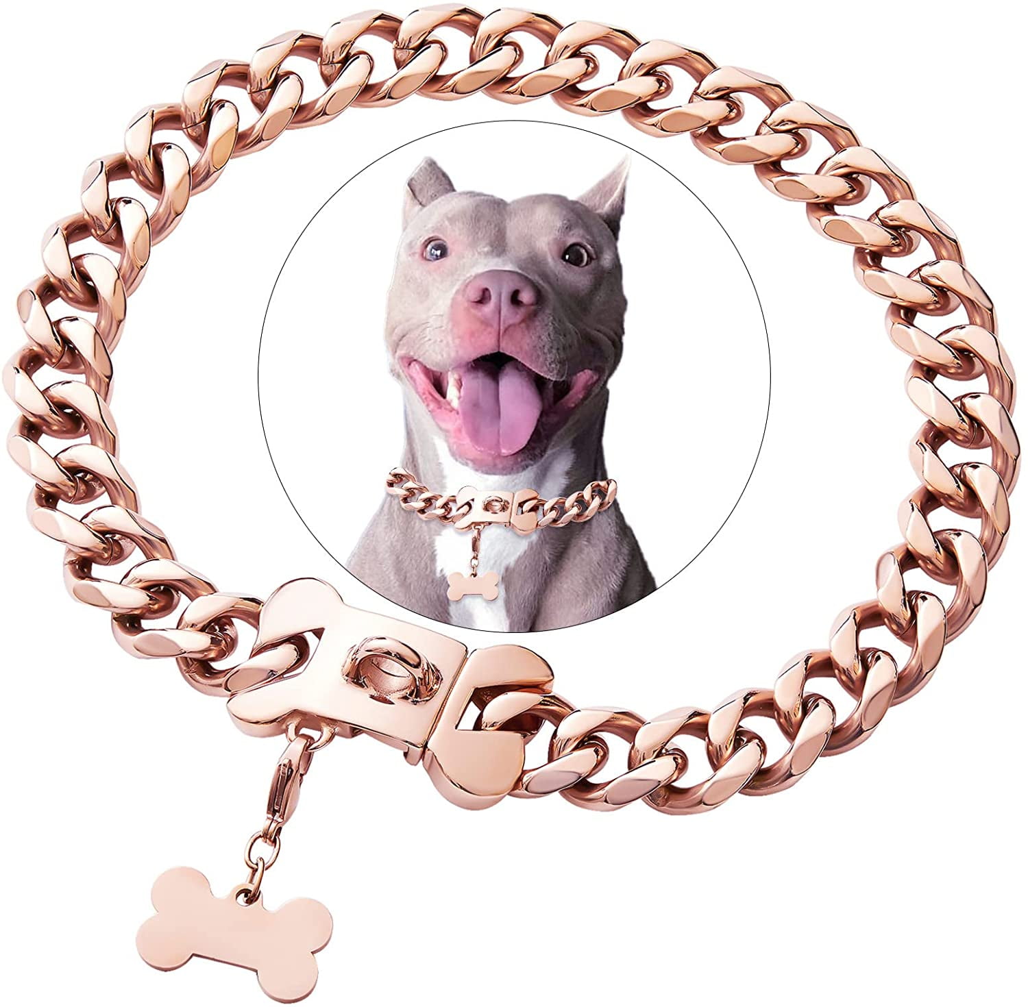 chunky chain dog lead