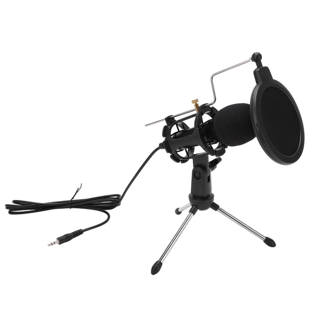 Kit de Microphone à Condensateur, Microphone d'Ordinateur USB Enregistrement Cardioïde Microphone PC Design de Pointe