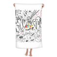 thumbnail image 1 of Graffiti Street Culture Music Sound Volume Hand Towel Bath Facecloth Soft Cotton Washcloth, 1 of 4