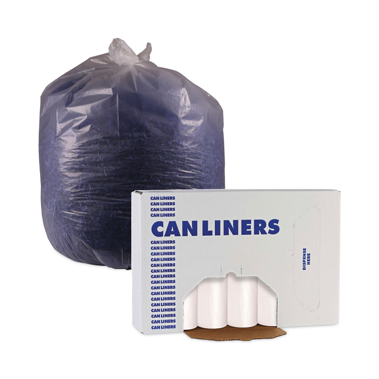 Boardwalk High-Density Trash Bag, 12-16gal, 24 x 33, 6mic, Natural, 50 Bag/Roll, 20 RL/CT