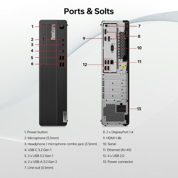 Lenovo ThinkCentre Business SFF Desktop, AMD Quad-core Ryzen