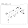 thumbnail image 6 of Kingston Brass KS8120BX Metropolitan Double-Handle 3-Hole Wall Mount Bathroom Faucet in Matte Black, 6 of 8