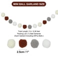 thumbnail image 2 of Uxcell Pom Pom Garland, Hanging Garland Ball Banner for Halloween Thanksgiving Christmas Wedding Decor White Cream Gray Brown, 2 of 7