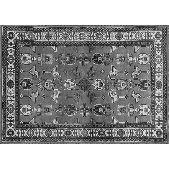 Ahgly Company Machine Washable Indoor Rectangle Animal Gray Traditional Area Rugs, 5' x 8'