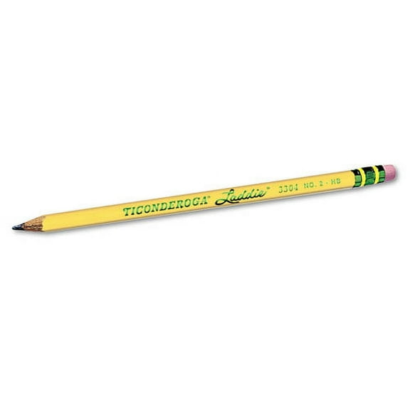 Ticonderoga Laddie Woodcase Pencil With Microban Protection, Hb (#2), Black Lead, Yellow Barrel, Dozen | Bundle of 2 Dozen