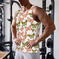 thumbnail image 5 of Uemuo butterfly Pattern Men's Muscle Shirts Sleeveless Dry Fit Gym Workout Tank Top Lightweight Sports Tank Top Beach Tank Top, Loose-fit Sleeveless Shirt-3X-Large, 5 of 7